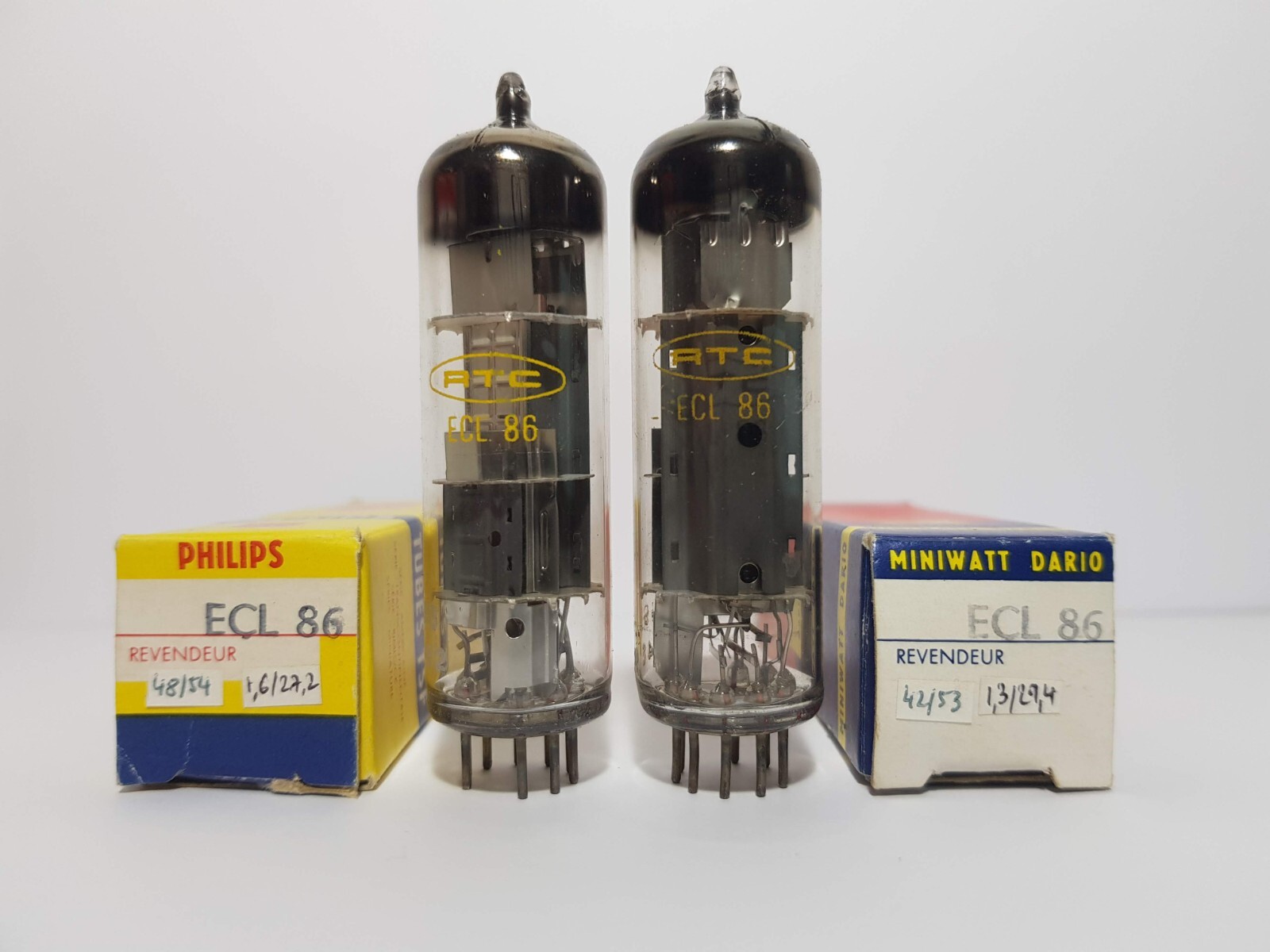 Tubes ECL86 6GW8 RTC appairés WS3 pour éliminer le souffle et la distorsion audio