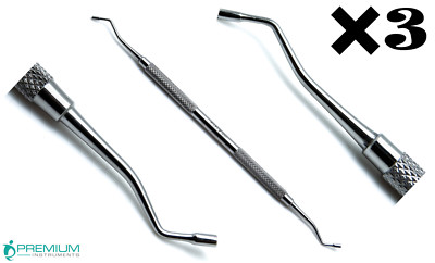 3 Pcs New Smooth Plugger 721-2 Dental Filling 1.9mm/2.2mm Amalgam Instruments