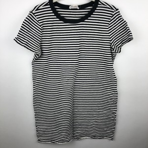 black white striped t shirt dress