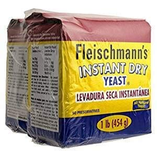 2-Pack Fleischmann's Instant Dry Yeast For Oven Or Bread Machines, 1 lb.