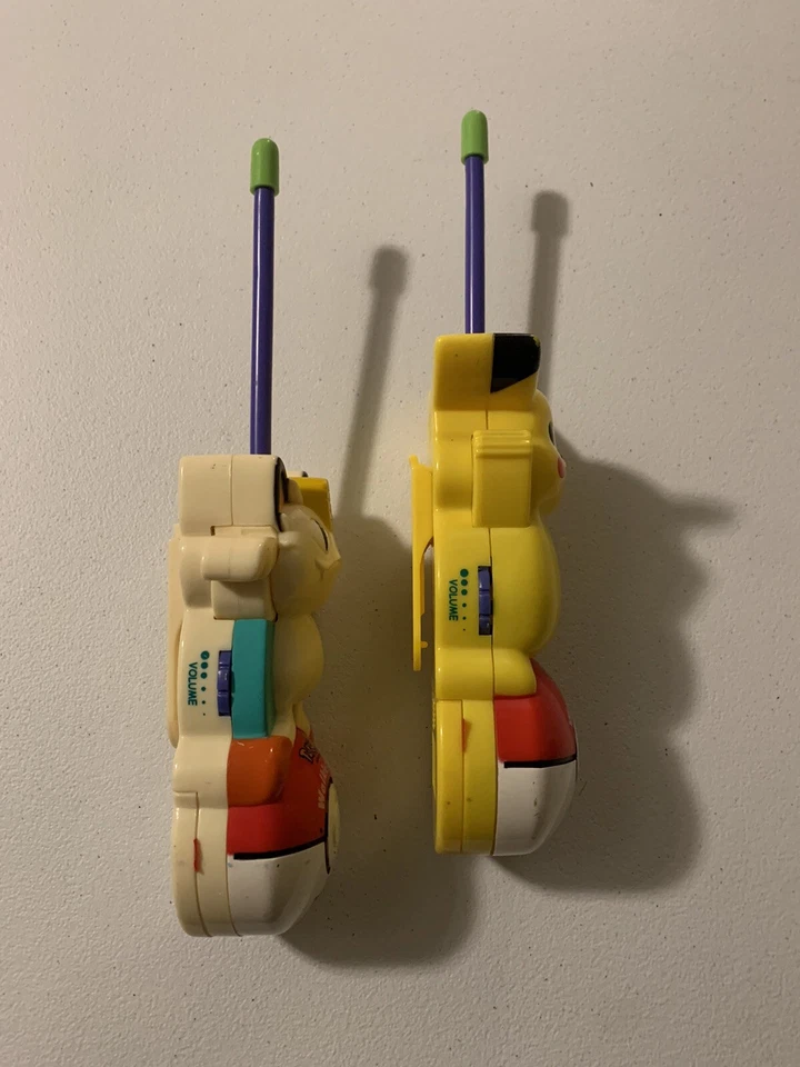 Pokémon Walkie Talkies Pikachu Meowth Vintage 1999 Working Condition (2) - Image 3 of 3