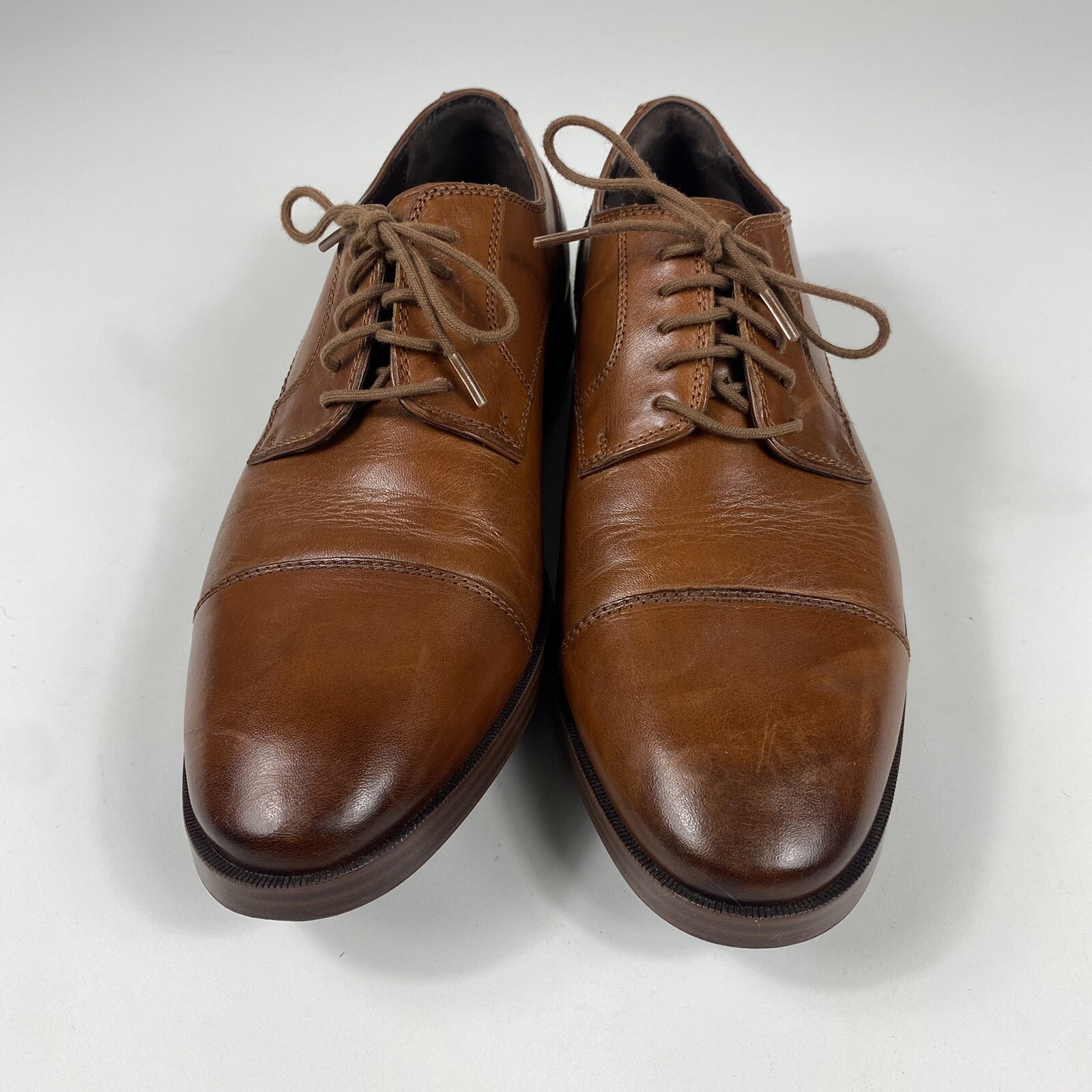 SAOLA Scarpe eleganti Cole Haan Grand Os uomo 9 5 M derby cammello pelle marrone chiaro C23771 punta a cappuccio