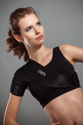 Bandage D'épaule En Néoprène LOREY - Support De Maintien Et Correction Posturale - Gris