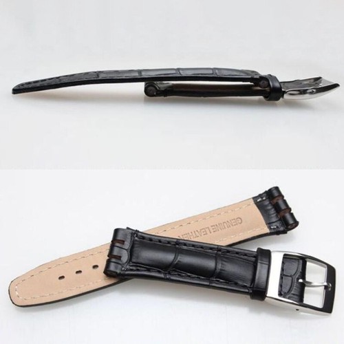 17mm 19mm Leather Strap For Swatch Wristwatch Bands For Man Women Replacement - Picture 5 of 23