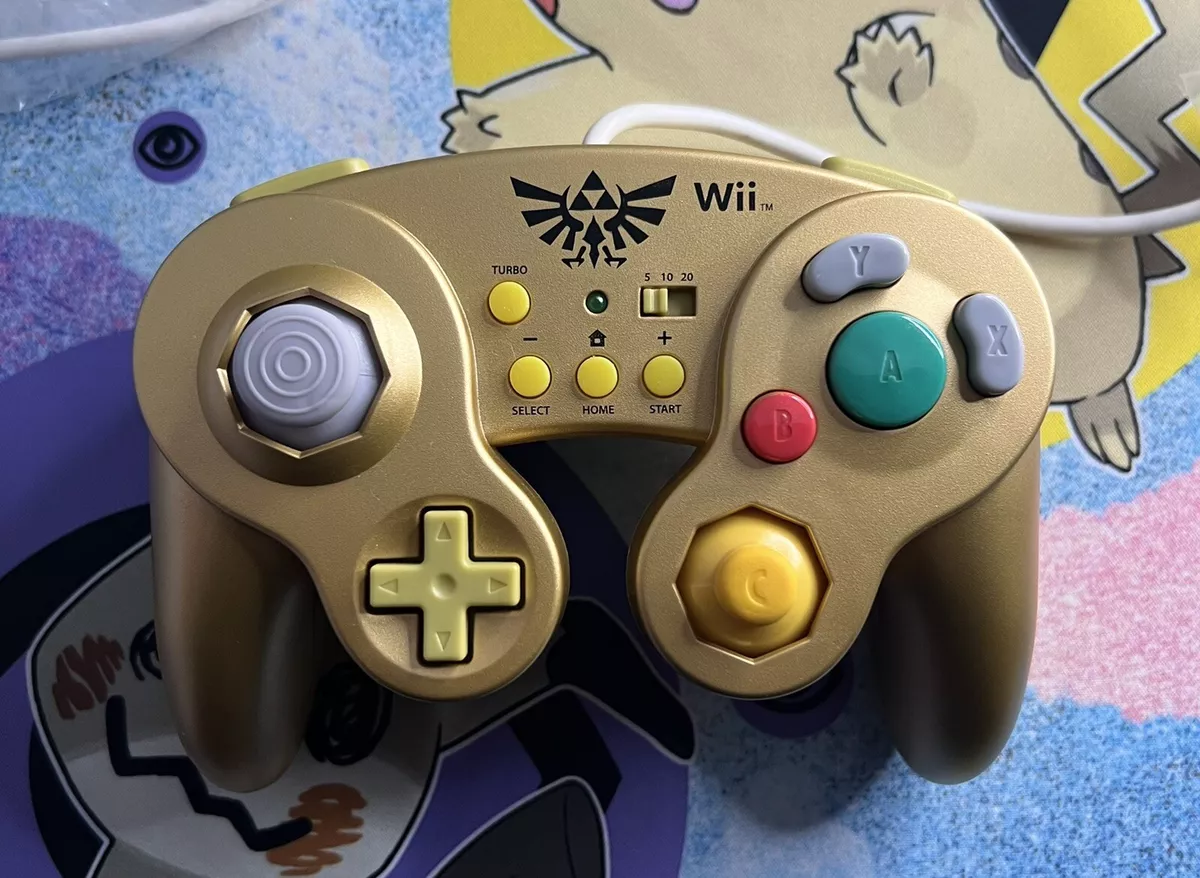 Wii Controller Style eBay | Zelda Gamecube U Turbo Gold Link Nintendo Battle Pad HORI