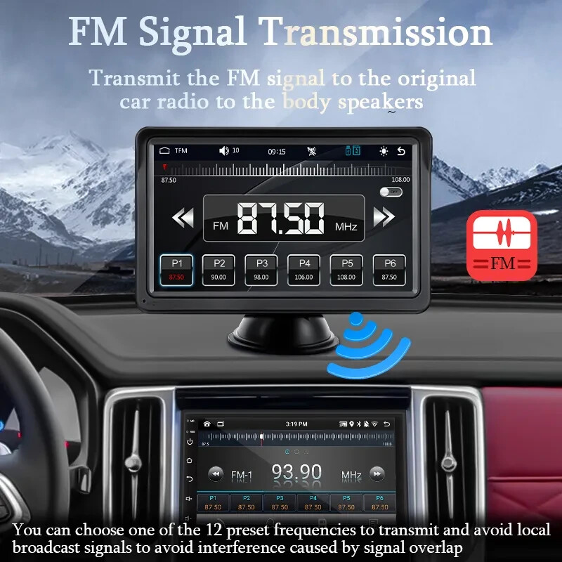 CarPlay Android Auto Lettore Video Touch Screen 7" USB Aux - Miniatura 5