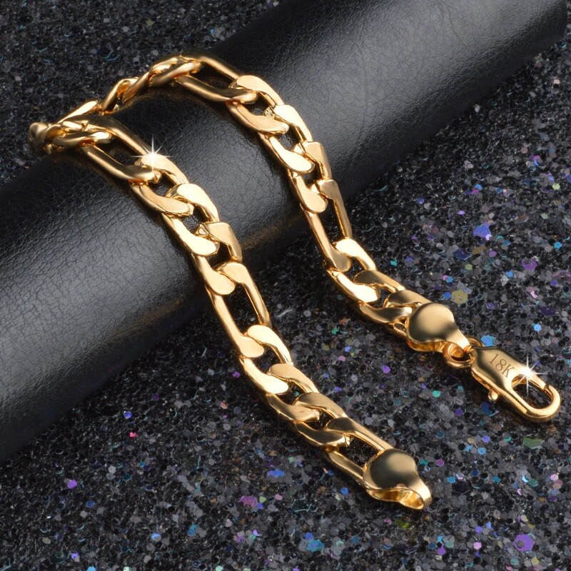 18k Gold Plated Over Brass Mens Large 9