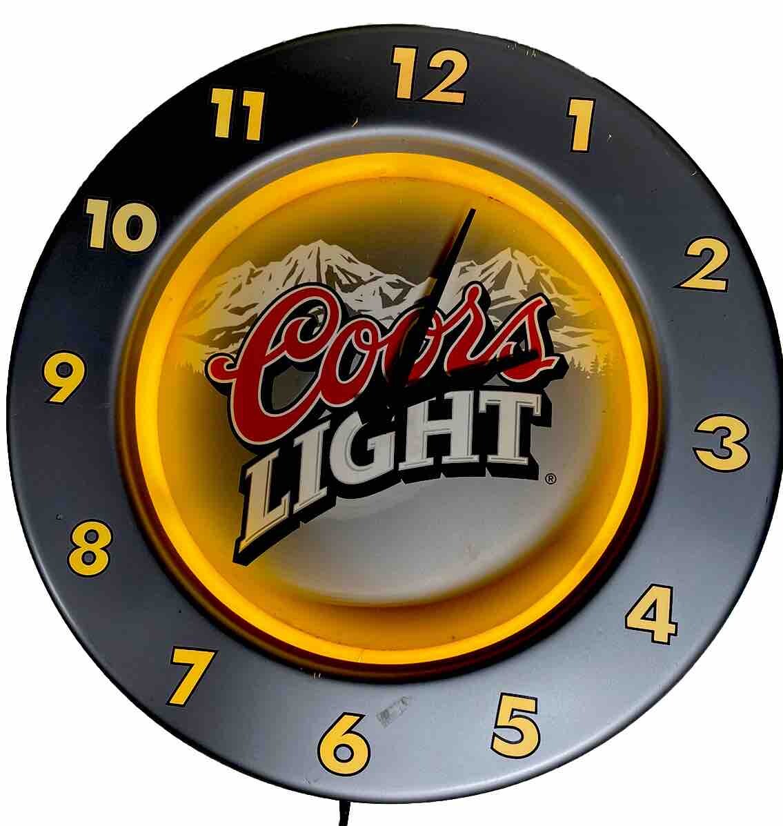 Coors Light クアーズ ネオンクロック　壁掛け時計　　インテリア Coors Light クアーズ ネオンクロック 壁掛け時計 インテリア 【公式通販】