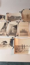 Vintage Lot of 8 Vintage Military Photos Soldiers Ammo Train Station