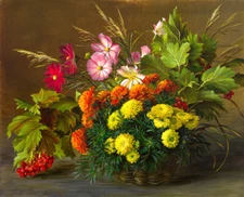 Art Giclee Printed Oil Painting Print beautiful flower Stillife