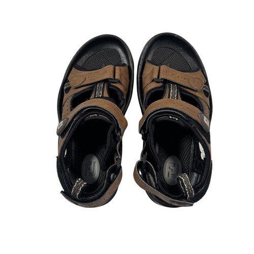 FootJoy FJ Mens Leather Sport Sandals Golf Soft Spikes Tan 45493 Size 7 M