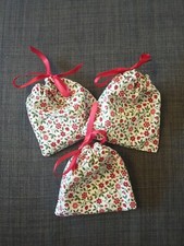 Lot de 3 sachets de lavande tissu coton fait à la main