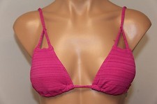 New VOLCOM Swimsuit Bikini Bra top Size S Fiesta Pink Slide