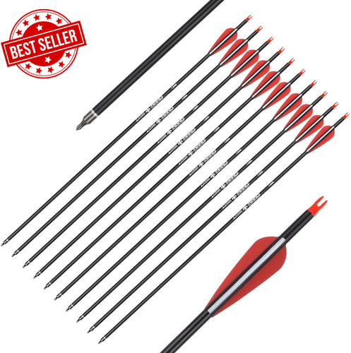 Carbon Hunting Arrows Spine 500, 100 Grain Removable Tips, 12 Pack - Picture 7 of 12