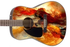Guitar Skin Axe Wrap Re-skin Acoustic Right or Left Ice Cool Cloud Nine Art 435