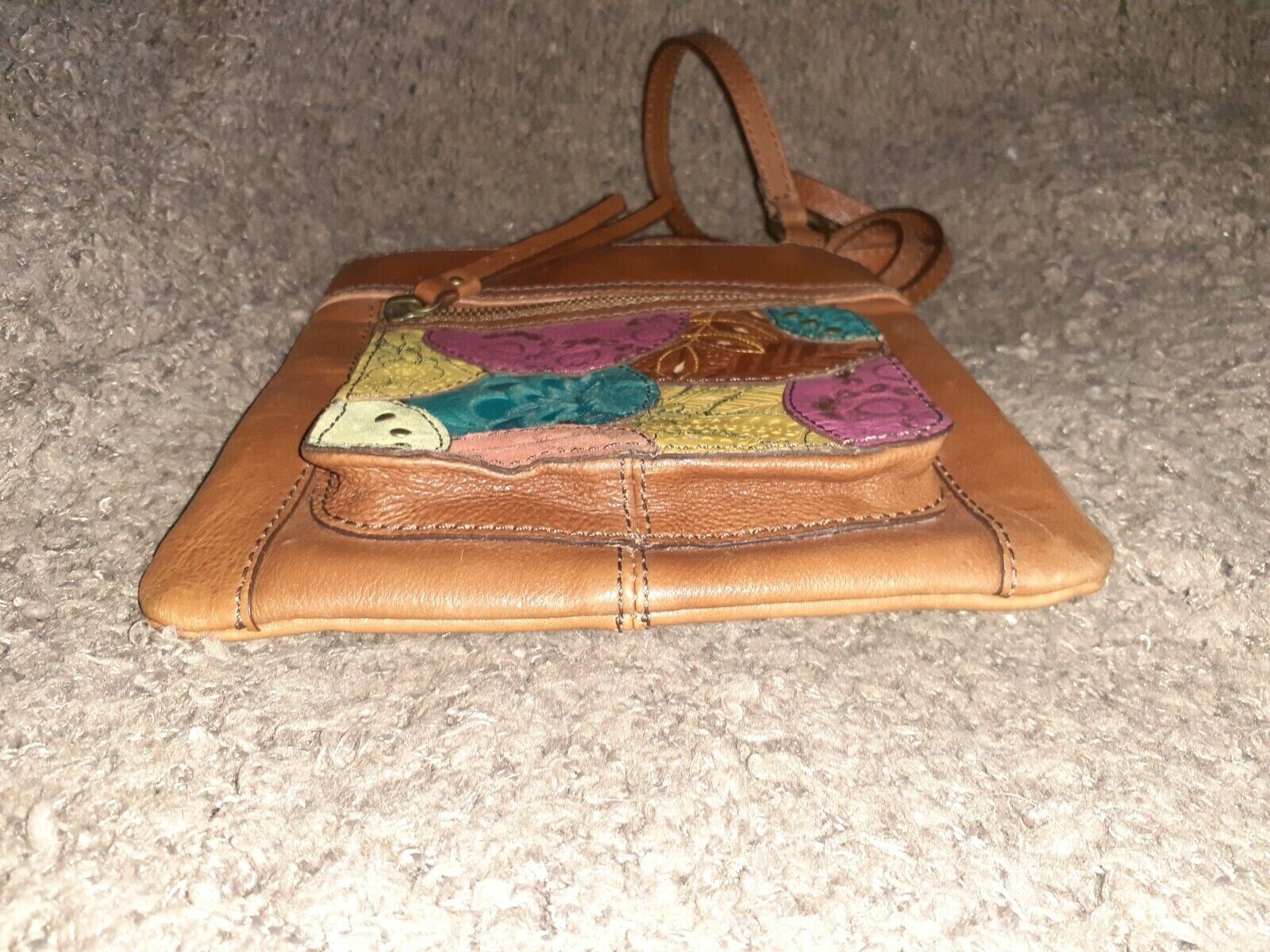 FOSSIL-Patchwork Leather Multicolor Crossbody-VIN… - image 7