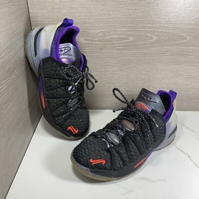 Nike LeBron XVIII NRG GS Black Bright Crimson CT4677-001 Youth Size 5Y