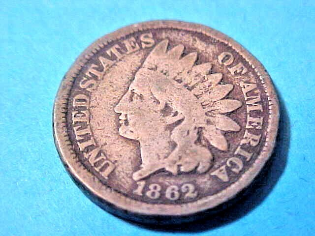 US COINS EXCELLENT 1862 Indian Head Cent CN Antique Penny N61