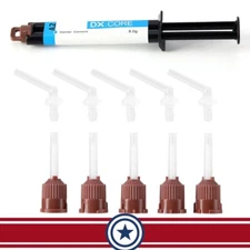 DENTEX Dental Dual Cure Composite Resin Flowable Core Build Up Syringe A2 8g
