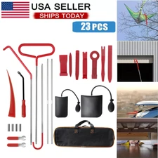 23pc Car Tool Combo Kit Roadside Emergency With Reach Grabber Air Wedge Bag Pump