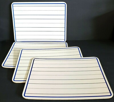 DRY-ERASE WHITE LAP BOARDS students ruled teach alphabet learn cursive writing