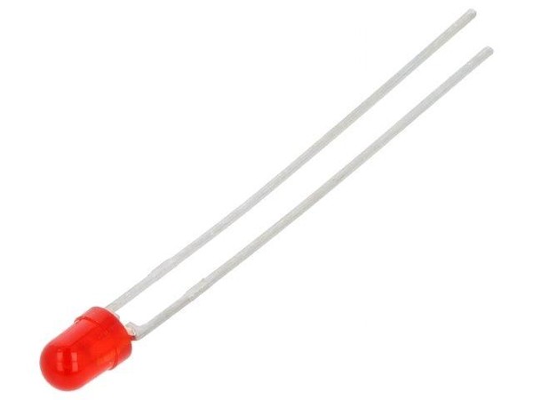 5X TLUR4401 Led 3 Mm Rot 4-32Mcd 30° Front: GewöLbt Rastermaß: 2,54Mm Vishay-image