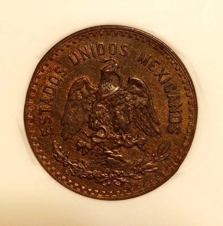 Mexico 5 Centavos 1929 Mo NGC MS 64 BN Bronze KM#422 - Image 2 of 4