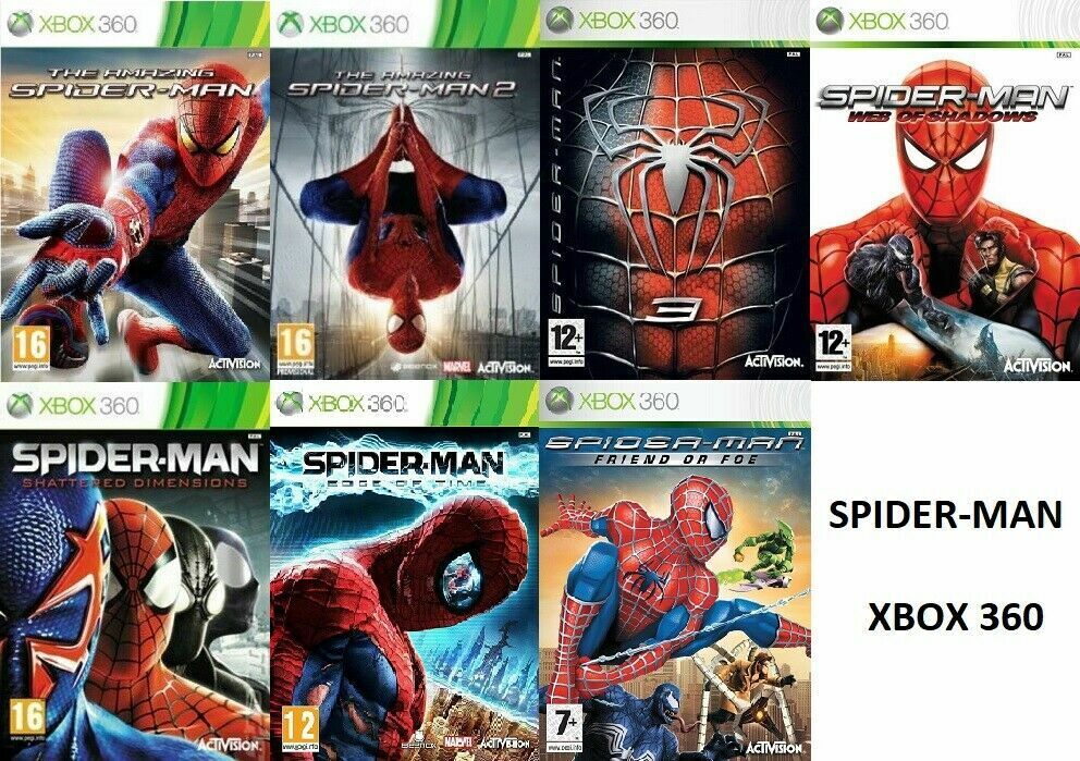 LOT OF 2 XBOX 360 GAMES - AMAZING SPIDER-MAN 2 & MARVEL ULTIMATE