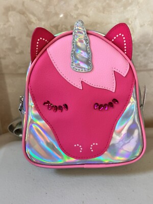 Bath Body Works UNICORN MINI BACKPACK Makeup Bag Pink Rainbow