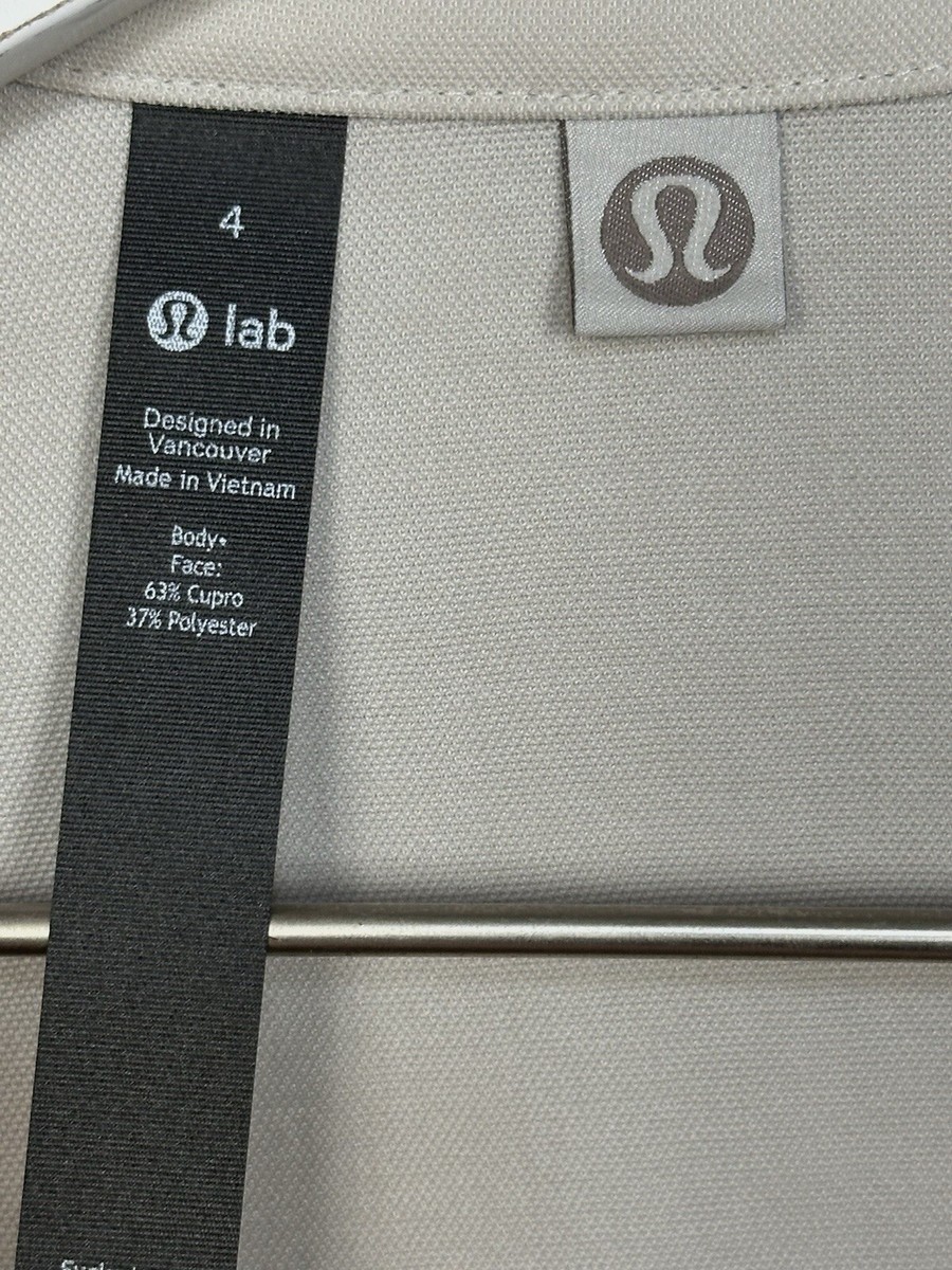 Lululemon Lab Cupro Cropped Long Sleeve Polo Shirt Size 4