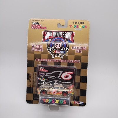 1998 Racing Champions 50th Ann.  Gold Toys R Us Mark Martin Eagle One Ltd Ed.