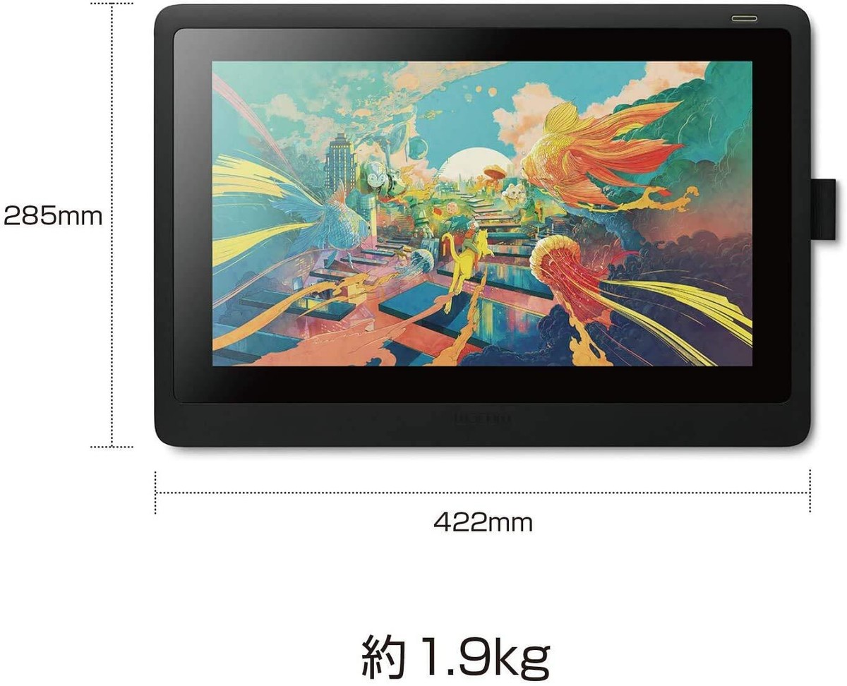Wacom - SAKI　Wacom Cintiq 16 FHD DTK1660K1D Wacom Cintiq 16 FHD LCD pen tablet DTK1660K1D Black Original