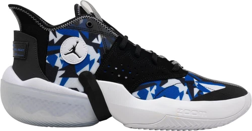 Jordan React Elevation Fractal Pattern - Black Racer Blue