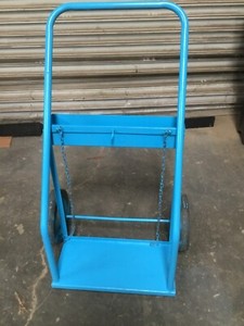 VINTAGE 2 CYLINDER WELDING HAND TRUCK GAS WELDING CART