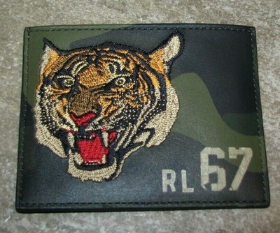 Men's POLO-RALPH LAUREN Camo TIGER Leather Card Wallet (RL-67) | eBay