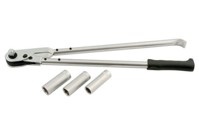 Laser Tools Wheel Nut Wrench Removal Tool Deep Wheel Nut Sockets 17mm 19mm 21mm