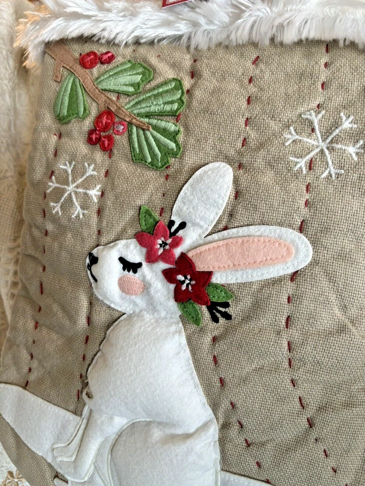 Pottery Barn Vacaciones Navidad Medias Conejo Fiesta Disney Niña Regalo / Foto 3 de 4