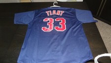BLUE BASEBALL JERSEY SIGNED BY LUIS TIANT PSA/DNA CERTIFIED STICKER ONLY