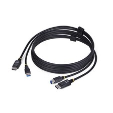 StarTech.com 6ft 1.8m DisplayPort and USB 5Gbps KVM Cable, 4K 60Hz,