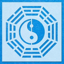 Chinese Ying Yang Shape Stencil: Mylar Airbrush Wall Art Painting Crafts , DIY