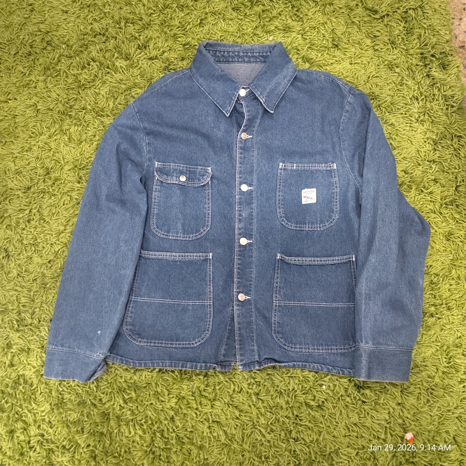 50s/60s Pointer Brand Blue shortys  Chore Jacket  Workwear Men size xl