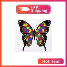 2PCS Autism Awareness Butterfly Sticker Decal 4 Inch Vinyl Stickers for Laptop