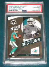 2020 Panini Mosaic Tua Tagovailoa PSA 10 Gem Mint Miami Dolphins ROOKIE Card #12. rookie card picture