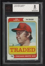 1974 Topps Traded #270T Ron Santo BVG 8 NM-MINT BEAUTY HOFer TRADED TO WHITE SOX