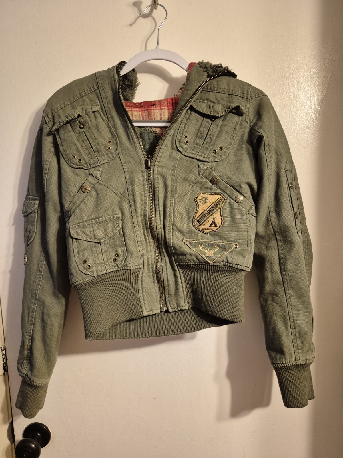 New tradition medium green farmer jacket for a good time