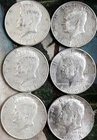 1964 Kennedy Half Dollars - 6 ea - 90% Silver -   Average Circulated