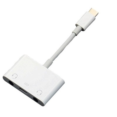 Type-C Sound Card USB-C 3.5mm Audio Interface charging for Earphone Computers b