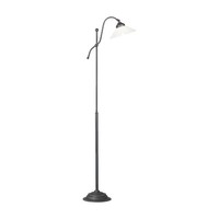 Stehleuchte Stehlampe Wohnzimmer Bronze Weiß 130Cm Glas Messing E27 Schwenkbar
