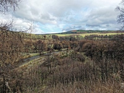 Photo A2 River Fiddich Balvenie Scaut Hill in the background c2014