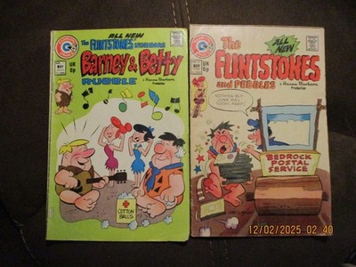 Flintstones 2 Comic Book Lot 1974 Charlton Comics